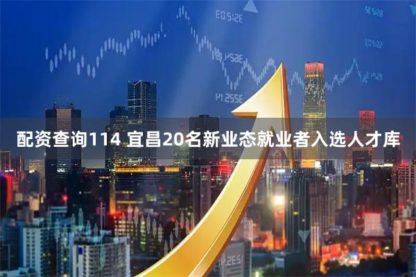 配资查询114 宜昌20名新业态就业者入选人才库